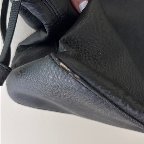 JustFab Lovesome Black Shoulder Tote Bag with Gold Tone Accents AS IS - Picture 5 of 7